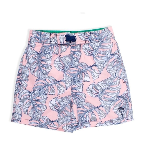 NWT! SHADE CRITTERS Pink Monstera Swim Trunks 6-12 - Picture 1 of 3